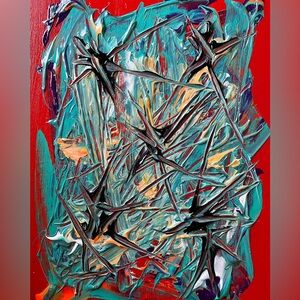 *SOLD* Original GoodVibeGoda Handmade Abstract Acrylic Painting Piece